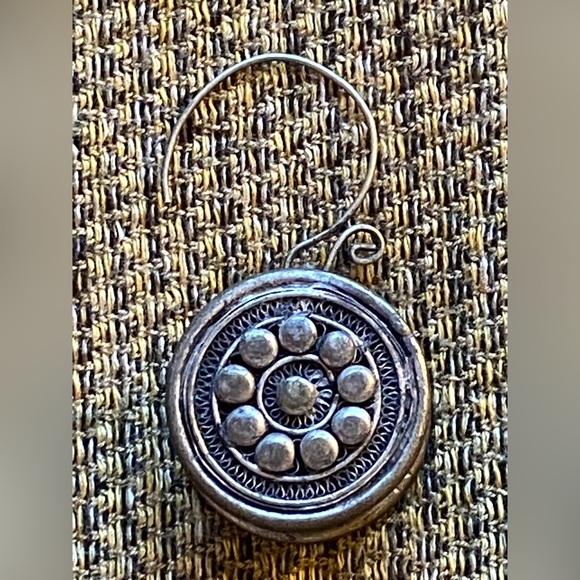 Unique Tribal Gauge Earrings Silver Handmade - Picture 2 of 10